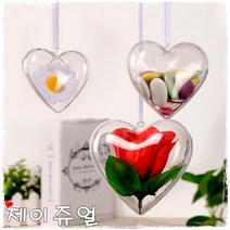 PVC투명케이스 하트 선물포장 DIY 소품 장식케이스 만들기 뽑기케이스