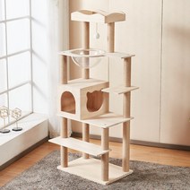 원목대형 피티니스 원목 캣츠빌 선반형 아쭈타워 스크래쳐 캣폴 먼치킨용 캣츠드림 프레임, C—09