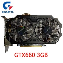 GTX 660 3GB 그래픽 카드 192Bit GDDR5 GTX660 N660 비디오 카드 4096x2160 Geforce GV-N660OC-3GD 2GB Hdm, 한개옵션0