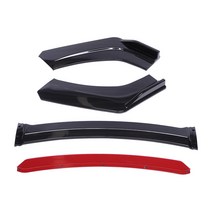 자동차 앞 범퍼 립 스플리터 다용도 스포일러 디퓨저 키트 Bmw E46 E90 F10 아우디 A3 A4 A5 A6 A8, 02 Carbon Fiber and Red