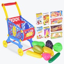 접이식 휴대용 쇼핑카트 키즈 슈퍼마켓 쇼핑 식료품 카트 소녀를위한 트롤리 장난감 주방 놀이 집 시뮬레이션 과일 야채 척 아기 장난감, b, 한개옵션1