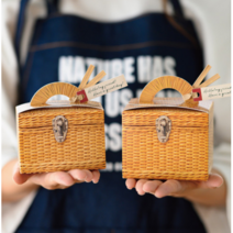 해초바구니 왕골 라탄바구니, 옵션1, 1개