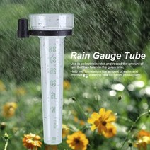 우량계 강우량계 실외 강수 측정 농사 기상 야드 35mm 용량 플라스틱 레인 게이지 튜브 정원 물 지상 액세스 정확한 36