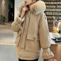 여자롱 털 패딩 퀼팅 양집업 캐주얼 안감 벨티드 소매 학생 벨트 니트 점퍼 아우터 야상 구스숏 하프 양후드집업 셔링 겨울 뽀글이 여성