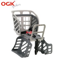 자전거 유아 안장 앞 아기안장 보조의자 유아시트 ogk Japan original 어린이 안전 좌석 전기 자동차 배터리 자동차 스쿠터 자전거 좌석 산악 자전거 아기 후방 안전, 빨간색, 02 Light gray
