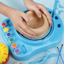 어린이 도예 장난감 물레 기계 찰흙 점토 DIY