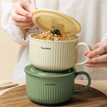 900ml 전자렌지 라면기 친환경도자기 시리얼볼 스프볼, 편수 800ml