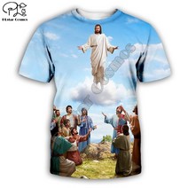 예수님 그리스도 PLstar Cosmos Christian olic Jesus R Streetwear 3DPrint Summer Casual Funny T-shirts, 02 T-shirts_01 XS