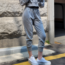 국내산 키작녀 기모 조거팬츠 여성 키작은 여자 봄 가을 겨울 조커 바지 츄리닝