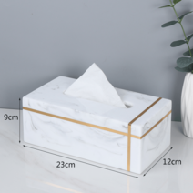 티슈 케이스 거실 심플 테이블 북유럽 모던 냅킨 호텔 대리석 감성 인테리어, A타입 프놈펜 수묵 화이트 티슈 케이스 길이