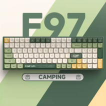 아이큐닉스 F97 캠핑 유/무선 맥 기계식 키보드 RGB, Cherry-갈축