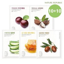 [10+10] 리얼 네이처 하이드로겔 마스크 택1, 시어버터
