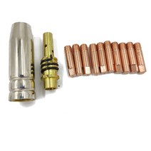 12 Pcs 전도성 노즐 0.6 0.9 0.8 1.0 1.2mm MB-15AK MIG/MAG M6 용접 토치 접촉 팁 홀더 가스 부품 공구, 03 1.2mm