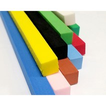 사각EVA 10T.1개 1cmX1M 사각칼라막대 EVA막대 폼EVA, 1개, 빨강