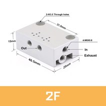유압솔밸브 솔밸브 유압솔레노이드밸브 고주파 소형 솔레노이드 10mm 공기 30Hz 양방향 3 방향 제어 24V12V6V 진공 밸브, 59.2F - Manifold, 1개