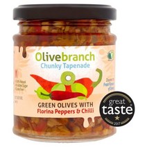 Olive Branch Green Olive with Florina Peppers & Chilli 페퍼 앤 칠리 그린 올리브 180g, 1개