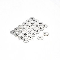 1-1-075 써지컬 펜던트 납작 알파벳 10mm, O