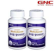 지앤씨 GNC 츄어블 멀티비타민 60정 60일분 x2개_50764x2 198090