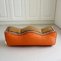 다리 베개 경추 거북목 허리 배게 통증 완화 엘리베이터 제공 쿠션 출산 리프트 탈착식 무릎 55x17x17cm, B-Orange