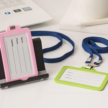 사원증목걸이 어린이 교통 카드 지갑 목걸이 줄 사원증 출입증 신분증 이름표 명찰 케이스, 세로형케이스 스카이