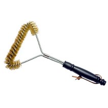 그릴 브러시 - 30.5cm(12인치) 황동 강모 와이어 웨버 바베큐 듀칸 및 넥스그릴 가스 전기 및 숯 바베큐 청소에 적합한 튼튼한 브러시 스테인리스 스틸과 달리 도자