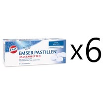 독일 Emser 엠저 파스틸렌 무멘톨 목캔디 30개 x 6박스 멘톨프리 쉰목소리 보컬 강사 약국목캔디