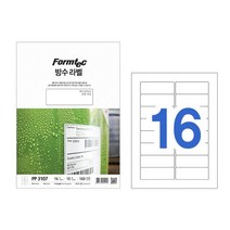 폼텍)레이져용방수라벨(PP-3107/10매)/라벨지-10매, PP-3107(16칸)