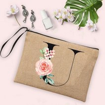 클러치백 26 글자 인쇄 여자 메이크업 가방 러블리 캐주얼 여행 세면 용품 핸드백 선물