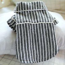 가운 테디 옷 강아지 여름 얇은 펫 털빠짐 고양이 소형견 잠옷 강아지 옷, icjl-검정 줄무늬, 몇-xl : 11-14 斤