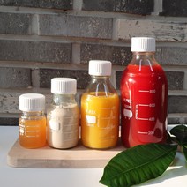 글라스락 눈금유리병 레트로 메저링 글라스보틀 4종 유리병 100ml(2개), 1000ml/1개, 2개