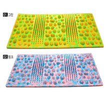 제이와이홀딩스 국산 주방 다용도 지압 마사지 발매트, 지압매트(그린), 1개