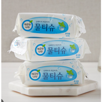 깨끗한나라 페퍼민트 물티슈 70매 3팩 대용량 일반형