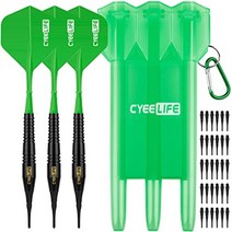 CyeeLife 다트 소프트 팁 다트 배럴, 그린