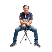 [2023] 타다체어 접이식의자 좌식의자 캠핑의자 캠핑좌식의자 캠핑체어 지팡이의자 경량캠핑의자 폴딩체어 야외의자 간이의자 노인지팡이 어르신지팡이 접이식지팡이 삼발이지팡이, M166이상 S165이하, 블랙2개