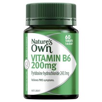 호주 네이쳐스온 비타민 B6 200mg 60정 월경 전 긴장 증상완화