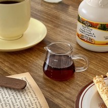 M 눈금 내열 글라스 시럽잔 60ml 샷잔 소스볼 용기 미니 저그 크리머 다용도, 단품, 단품, 단품