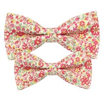 타이타이 아이보리&멀티컬러 시크 플라워 아빠와아들 매칭 보타이 세트 CP3349