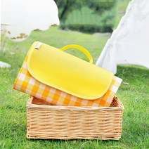 피크닉 매트 체크무늬 200 546 손잡이 돗자리 150x 캠핑 방수 KK, 레드, 레드