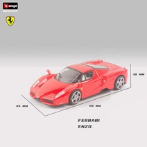Bburago 143 페라리 488GTE 다이 캐스트 자동차 모델 합금 Laferrari F430 Itlalia 458 488 챌린지 250GTO F40 컬렉션 완구 선물, [09] ENZO