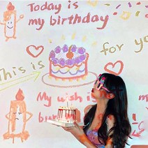 르모트 생일빔 파티빔 생일 파티 용품 축하빔 홈파티 룸 선물 배경 꾸미기 소품, 미니빔+칩 세트, P 10