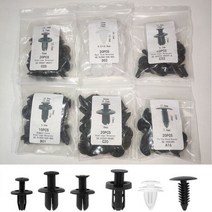 자동 패스너 클립 차량 바디 리테이너 리벳 도어 패널 펜더 라이너 범퍼 트림 플라스틱 혼합 자동차 100 개, Without Box