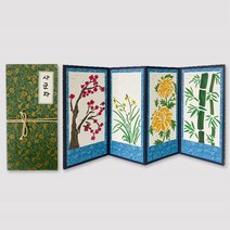 병풍 사군자 스텐실 만들기 - 1인세트 초등학교 미술 놀이 돌봄교실 DIY 키트, T19