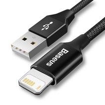Baseus USB 케이블 iPhone 13 12 11 Pro Max X XR XS 8 7 6s 6 iPad 고속 충전 충전기 USB 데이터 와이어, 02 60cm