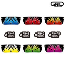 덱스톤 500TX 선바이져 불꽃 데칼 스티커 (1~10), 6.불꽃 퍼플, 1개