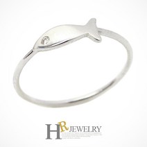 호림쥬얼리 실버92.5정.품)예쁜(HR)실버 큐빅 물고기 반지(NO.23222)