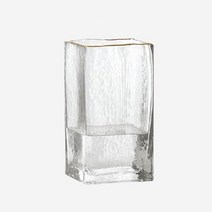 블러싱브라이드 금테 엣지 사각 유리 화병, 10 S