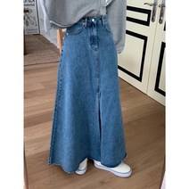 데님 롱 맥시 스커트