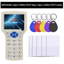 rfid nfc 복사기 태그 리더기 스티커 도어락 휴대용 카드 영어 10 주파수 RFID 리더 라이터 복사기 IC/ID, [04] 5CardT57 5KeyT57, 04 5CardT57 5KeyT57