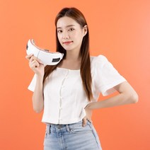 제스파 아이코지 무선 공기압 온열 눈 마사지기 화이트그레이 ZP4222