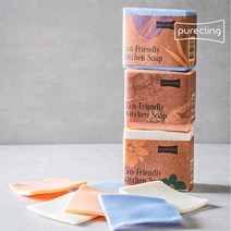 퓨어클링 설거지비누 150g 사각 오트밀 파프리카 청대